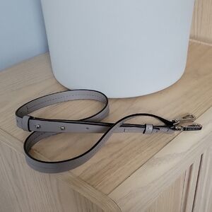 Michael Kors Gray Leather Replacement Strap with Silver Hardware